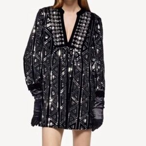 ZARA sequined velvet dress - Like New